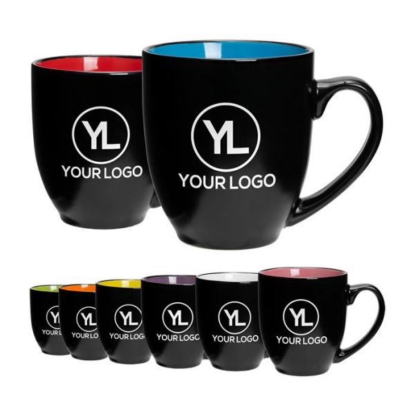 2 Tone colour ceramic mug with logo